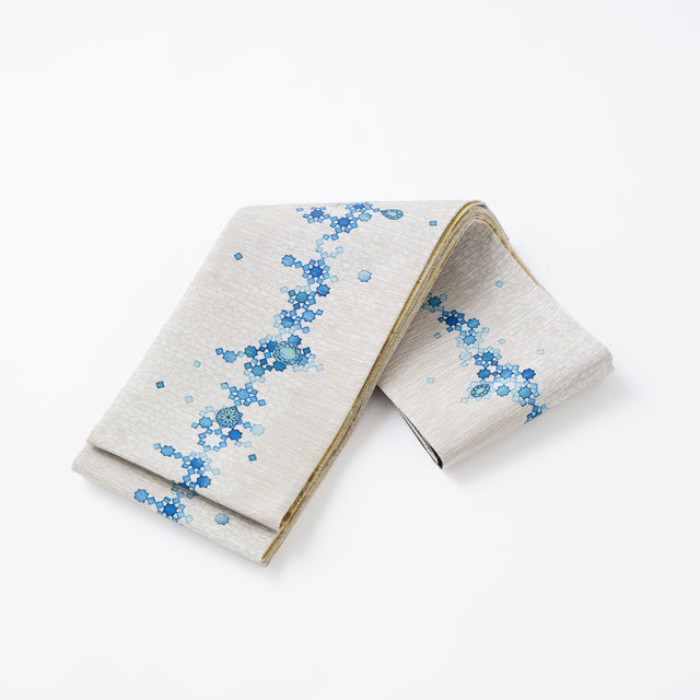 【召しませ花】半幅帯 《マジックアワー》|リバーシブル仕立て