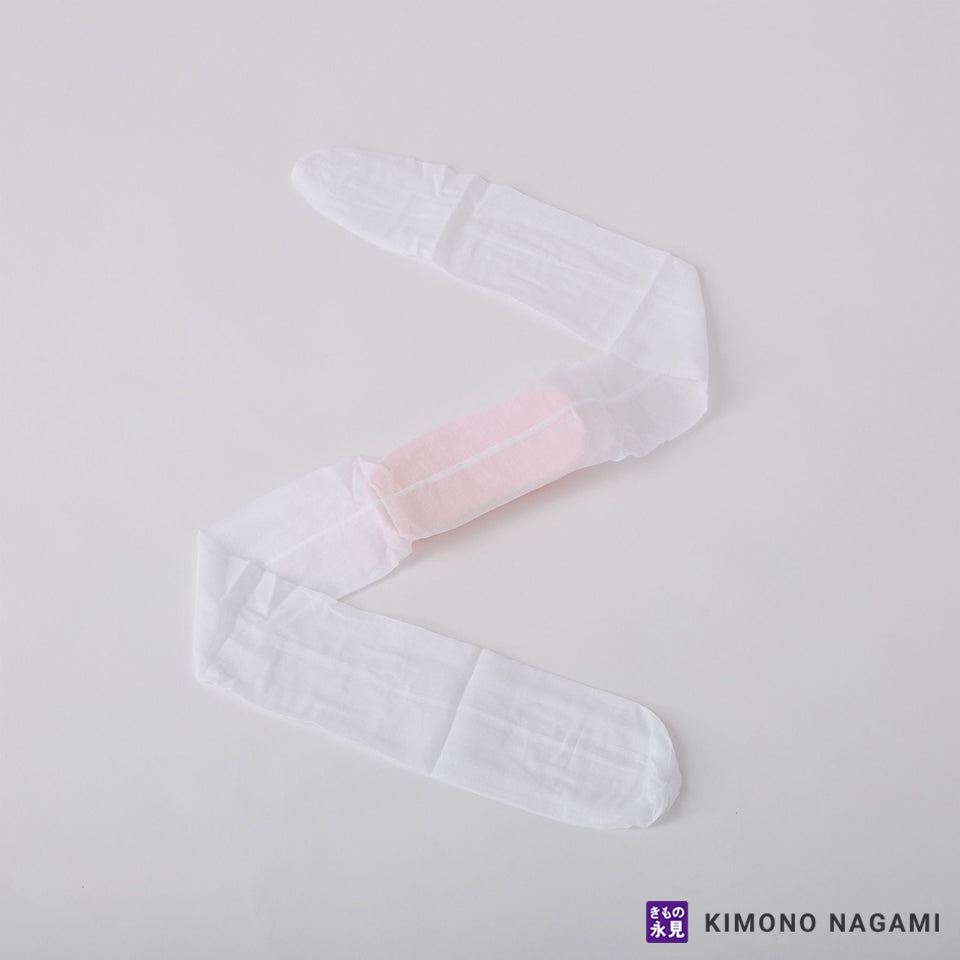 着付師の作る作り帯　ヒダ結び　帯枕プレゼント付き　しゃくなげ模様　白×桃ぼかし 着付師の作る作り帯 ヒダ結び 帯枕プレゼント付き しゃくなげ
