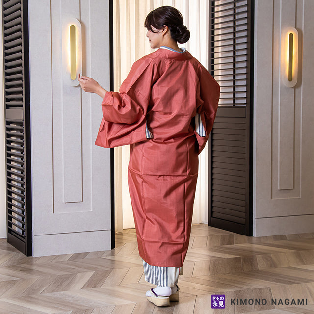 きもの用レインコート - 和装アップルコート 牡丹鼠色
