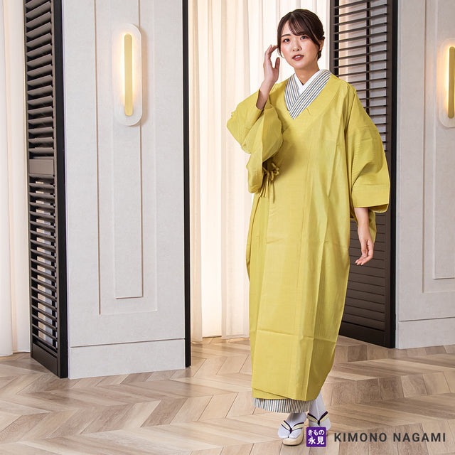 きもの用レインコート - 和装アップルコート 辛子色