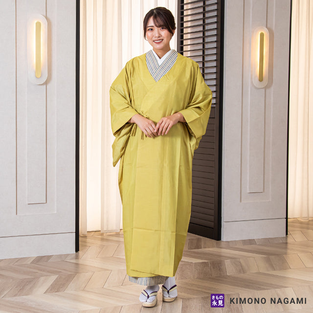 きもの用レインコート - 和装アップルコート 辛子色