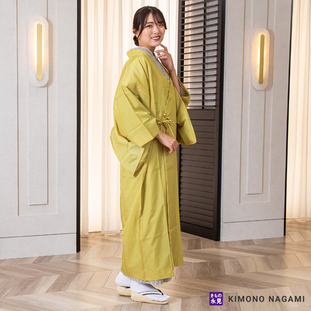 きもの用レインコート - 和装アップルコート 辛子色