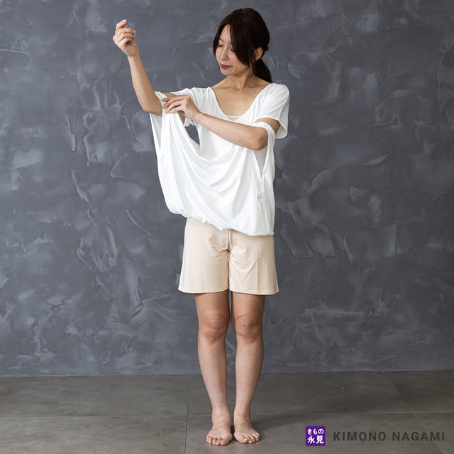 パパっと肌襦袢 | 振袖を着たときのトイレも怖くない!簡単和装ワンピースインナー |