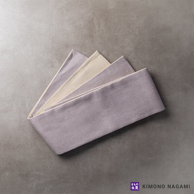 誉田屋源兵衛 紙布半幅帯|和紙と絹のリバーシブル帯|