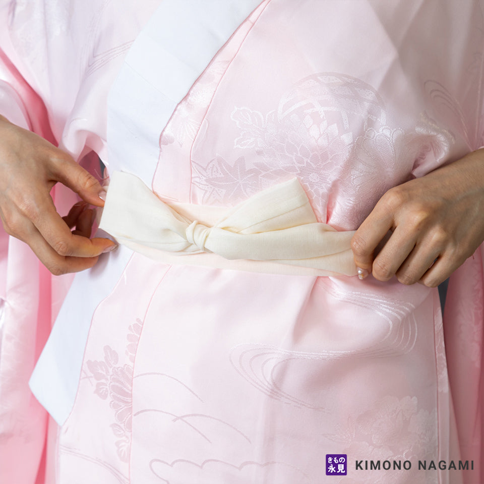 長尺ウールモス腰紐 | 滑りにくく、安定した着付けをサポート【白