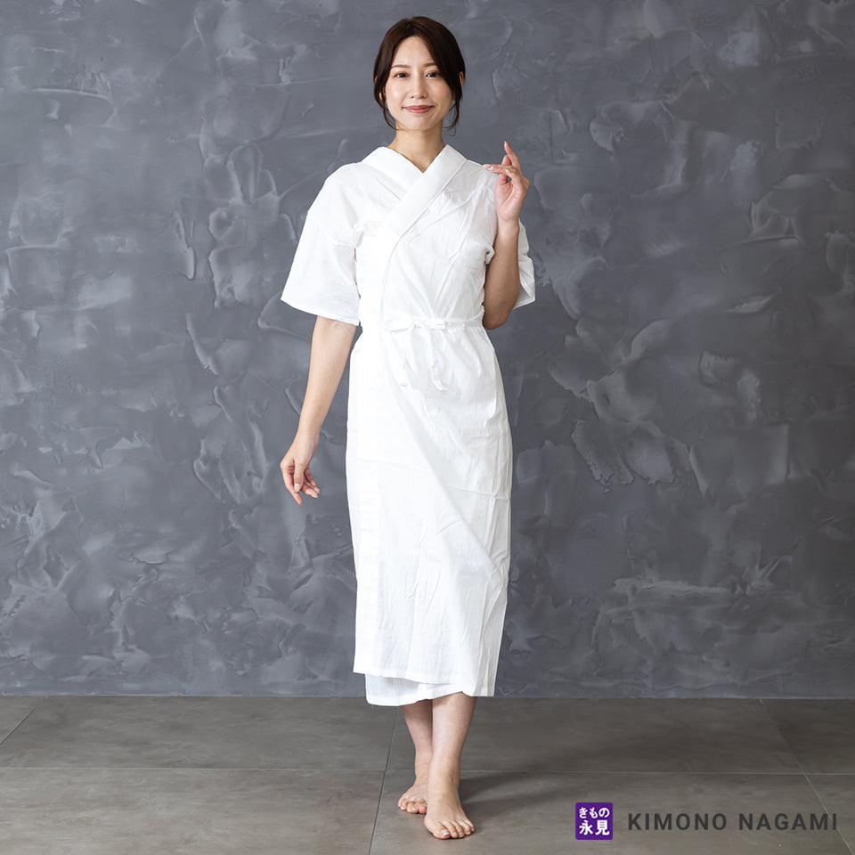 専用になりました　着物スリップ　ワンピース 高島ちぢみ きものスリップ ワンピース型【日本製・夏用和装下着