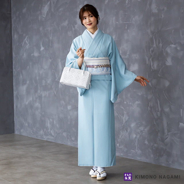 利休バッグ 大倉織物 琥珀織 シルバー