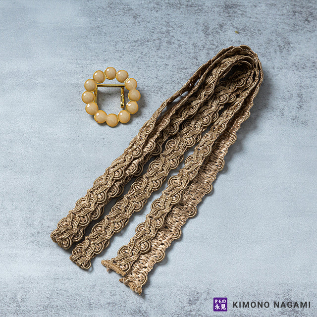 ドットリング帯留め付き レース三分紐