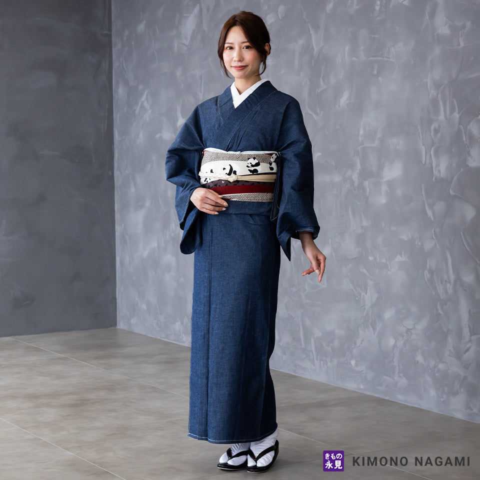 デニム着物｜お仕立て上がり フリーサイズ｜カジュアル和装に最適 