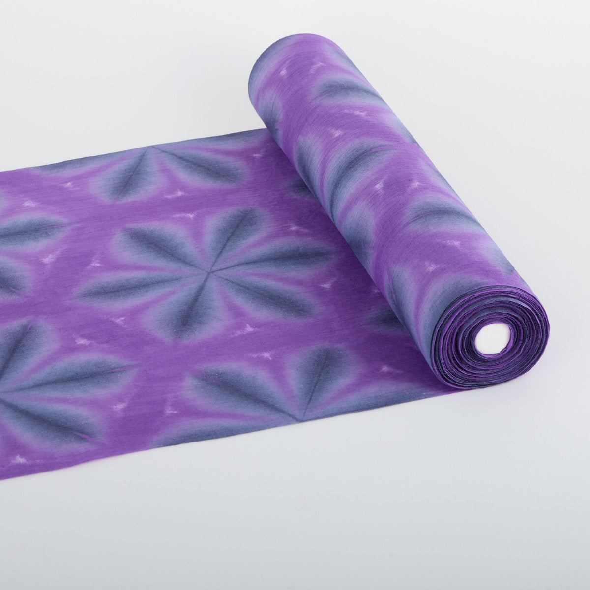 藤井絞 ゆかた反物 雪華 紫