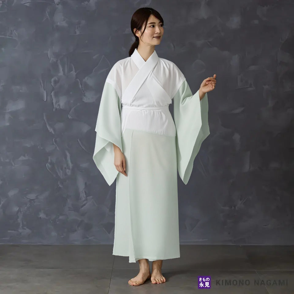 き楽っく 【一花（いちか）】 冬 袷用 カラー 【衿秀公式正規品】替え袖マジックテープで裄も微調整。洗える“うそつき長襦袢”