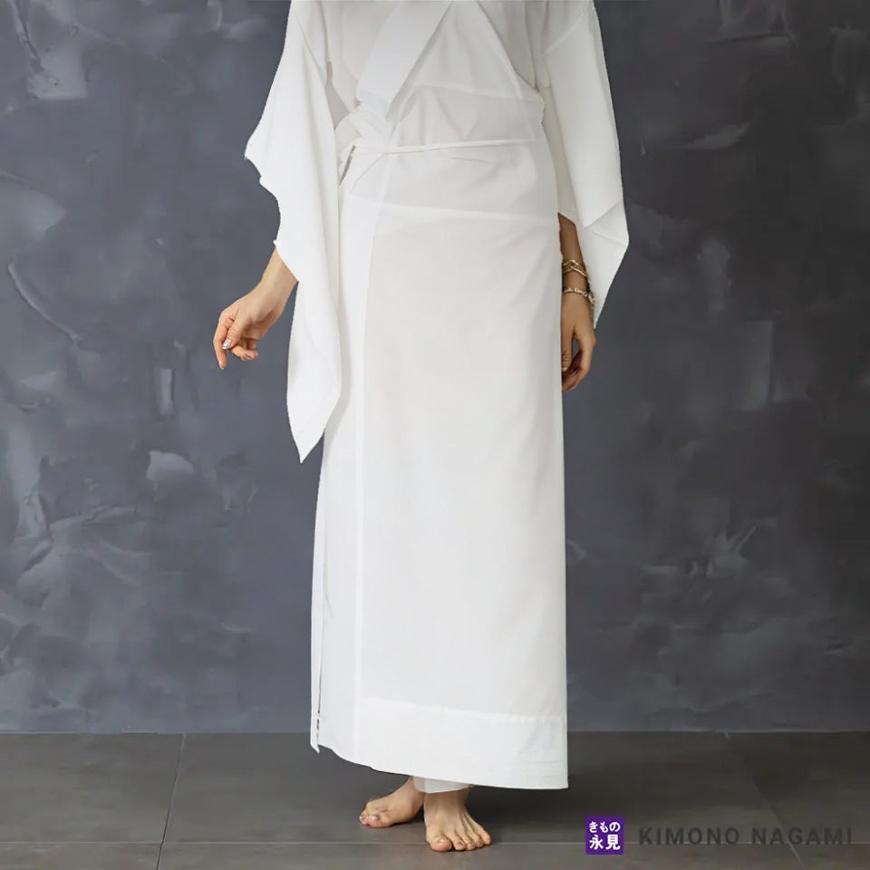 き楽っく 長襦袢 白 夏用 【衿秀公式正規品】替え袖マジックテープで裄も微調整。洗える“うそつき長襦袢”