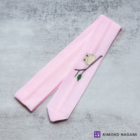 刺繍入りモス腰紐  | 吸湿性とおしゃれな刺繍が魅力の着付けアイテム
