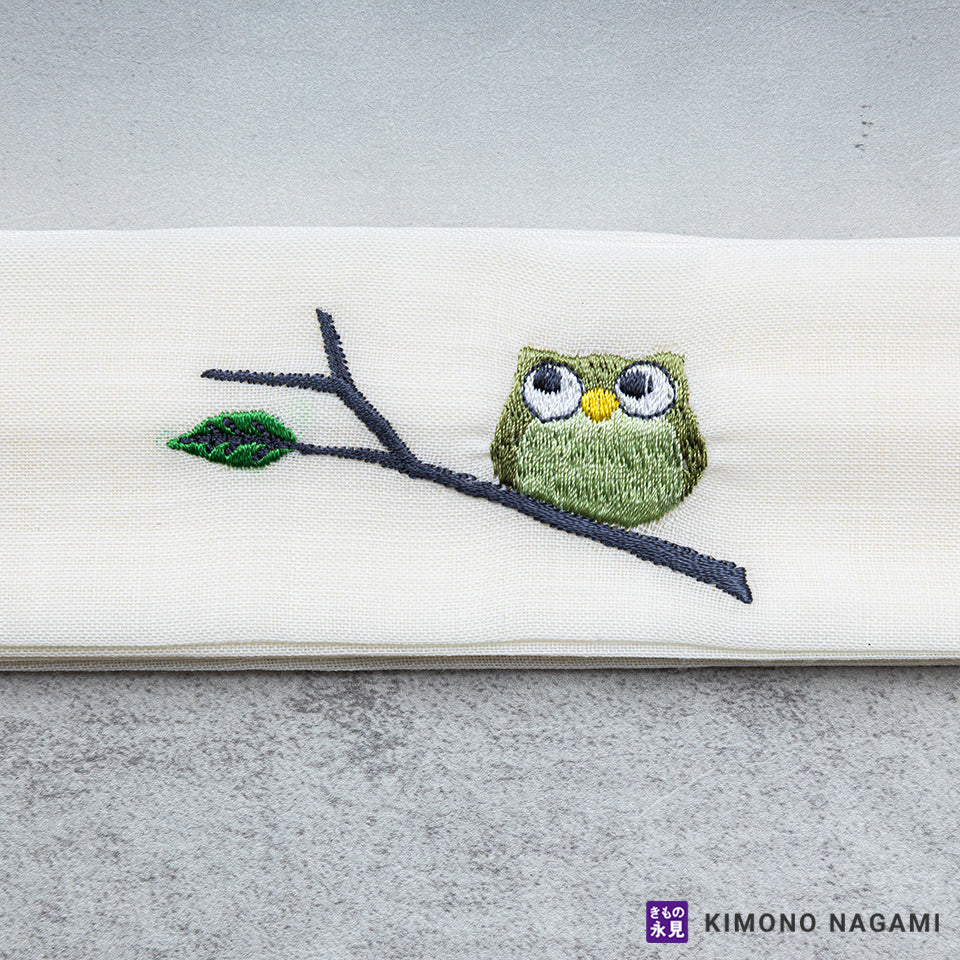 刺繍入りモス腰紐  | 吸湿性とおしゃれな刺繍が魅力の着付けアイテム