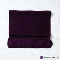 ちりめん帯揚げ　紫系カラー　絹100％　全5色