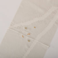 衿秀 正絹帯揚げ 流水二色ぼかし 宝尽くし刺繡入り 青海波地紋